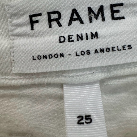 Frame Denim le Slim Palazzo in white “le blanc” Women's Wide-Leg White Trousers - Picture 5 of 5